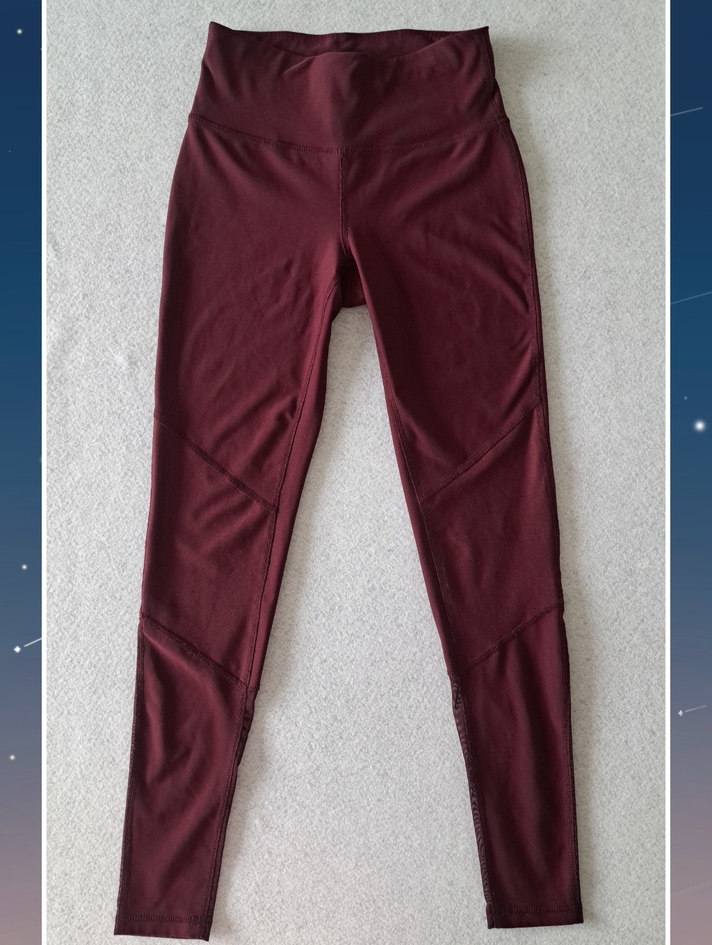 💫🩷3for20 Bundle Sale🩷💫 Athletic Works Maroon Leggings with Mesh Panel Calves